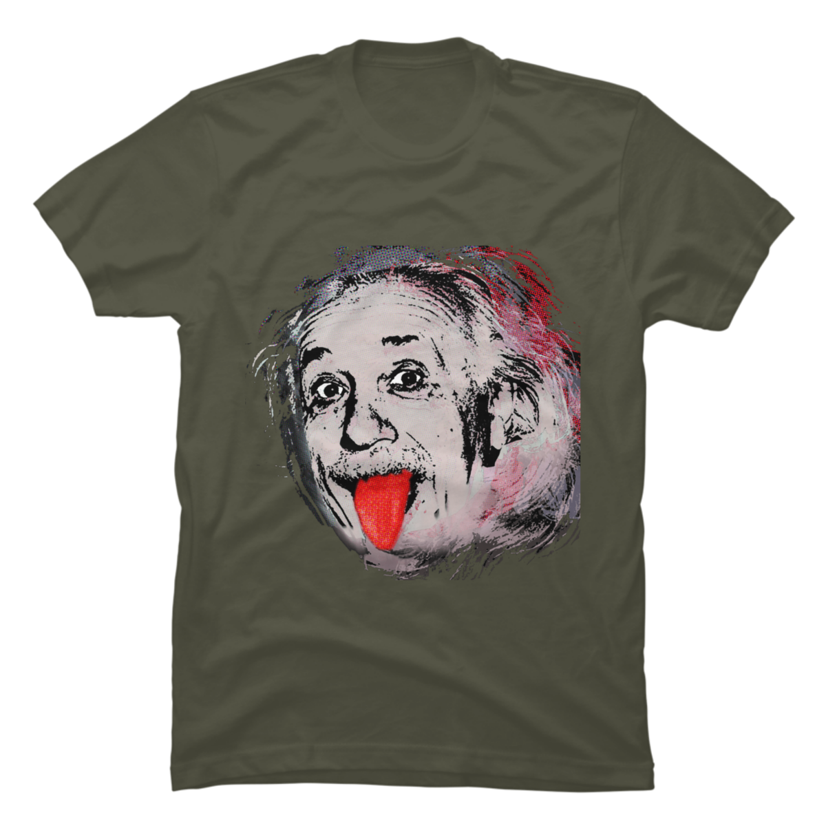 einstein tongue t shirt